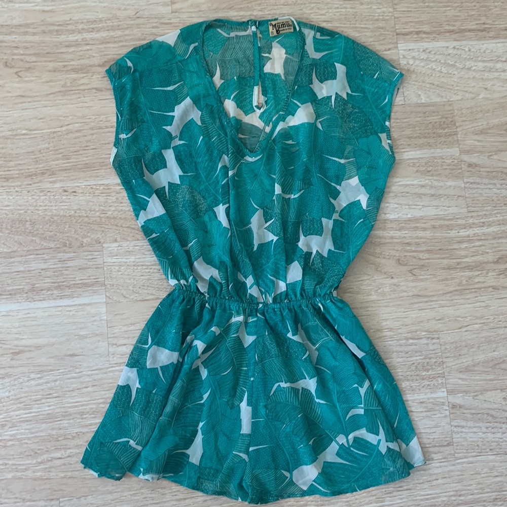 Show Me Your Mumu - Leaf Print Romper